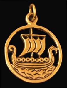 Wikingeranhänger Svold Drachenschiff Bronze