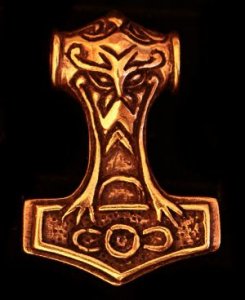 Bronze Amulett Nordmann Hammer