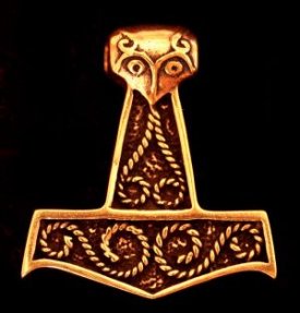 Bronzeamulett Thors Hammer