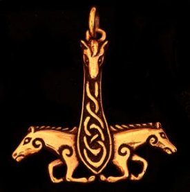 Bronzeanhänger Pferdehammer Viking
