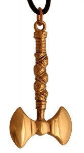 Bronzeanhänger Große Doppelaxt Viking