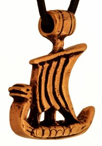 Schmuckanhänger Drachenboot Viking Bronze