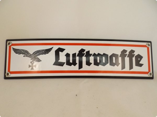 Emailleschild "Luftwaffe"