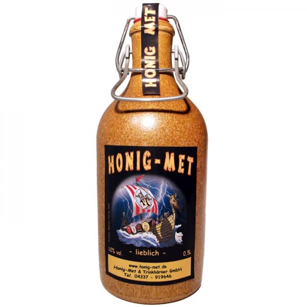 Honig-Met Klassik in Tonflasche 0,5 l