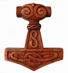 Holz-Wandschmuck Thors Hammer