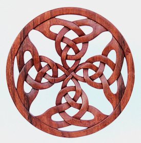 Keltisches Holzbild 4 Elemente groß aus Holz