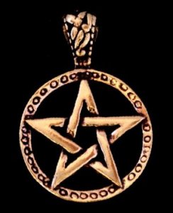 Bronzeanhänger Pentagramm Celtic