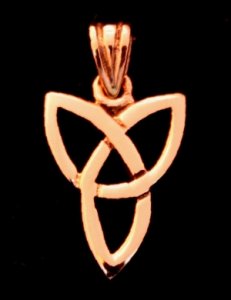 Kleiner Bronzeanhänger Celtic Trinity