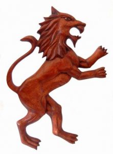 Löwe Zira Wanddekoration aus Holz