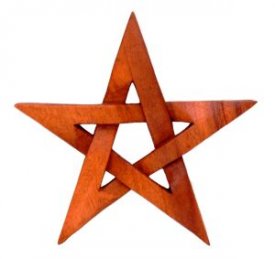 Pentagramm aus Holz klein