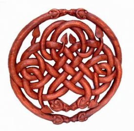Drachen Wandbild Keltischer Knoten aus Holz
