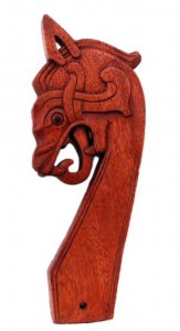Viking-Drache Gokstad n. links schauend aus Holz