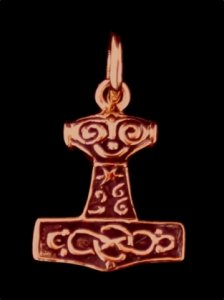 Bronzeanhänger Mjölnir klein