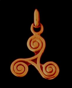 Anhänger Celtic Triskel klein Bronze
