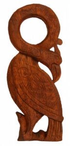 Trinkhornständer Keltischer Vogel aus Holz