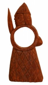 Trinkhornständer Viking Warrior aus Holz