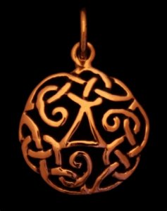 Bronzeanhänger Keltische Magische Drei