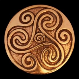 Bronzeanhänger Keltische Triskele massiv