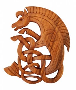 Wandbild Keltisches Pferd Epona aus Holz