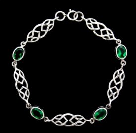 Armkette Celtic Dark Green Crystal