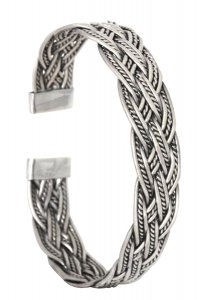 Armreif Wikinger Riordan mit Knotenmuster Silber