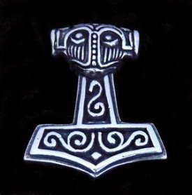 Anhänger Steinthor Massiver Thors Hammer Silber