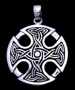 Silberamulett Celtic Cross groß