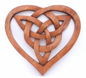 Wandbild Fiona Keltisches Herz aus Holz