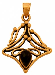 Schmuckanhänger Elfenfeuer Onyx Bronze