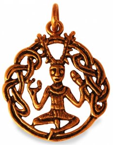 Keltischer Schmuck Anhänger Cernunnos Bronze