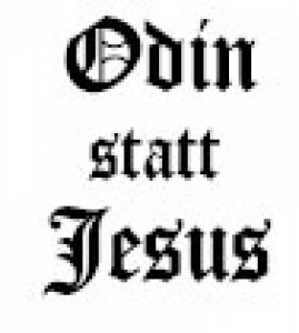 Aufkleber Odin statt Jesus klein