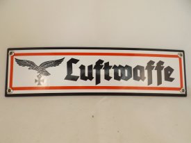 Emailleschild "Luftwaffe"