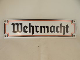 Emailleschild "Wehrmacht"