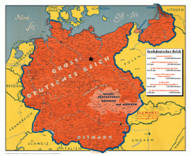 Wandkarte Großdeutsches Reich 1939