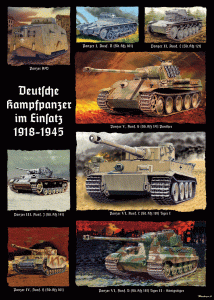 Wandbild Deutsche Kampfpanzer im Einsatz 1918-1945