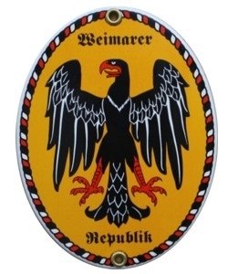 Emailleschild "Deutschland Weimarer."