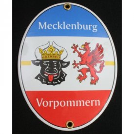 Emaille Schild - Mecklenburg-Vorpommern