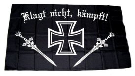 Flagge Eisernes Kreuz - klagt nicht kämpft