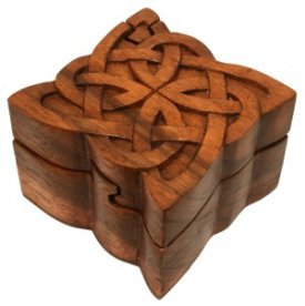 Zauberdose ~ Nuada ~ 4 Elemente Celtic - aus Holz