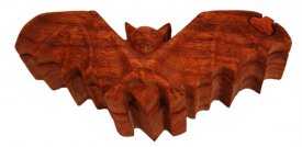 Zauberdose Fledermaus aus Holz