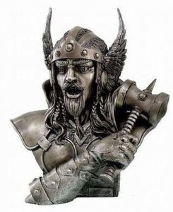 Nordische Götterfigur Büste - Donnergott Thor