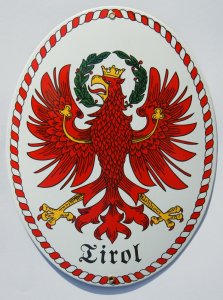 Tirol Emaille Grenzschild Groß