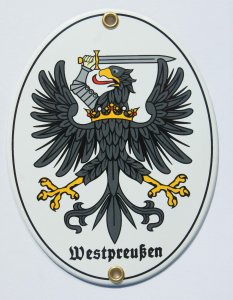 Emaille Schild Westpreußen