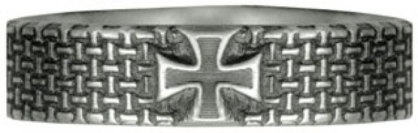 Ring - Eisernes Kreuz mit Flechtmuster