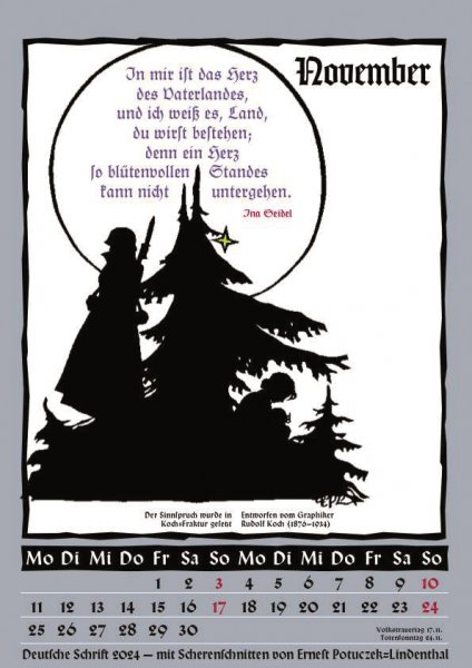 Kalender - Deutsche Schrift 2025
