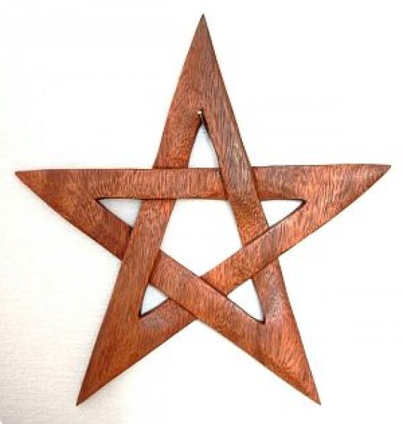 Schutzzeichen Pentagramm als Holzbild