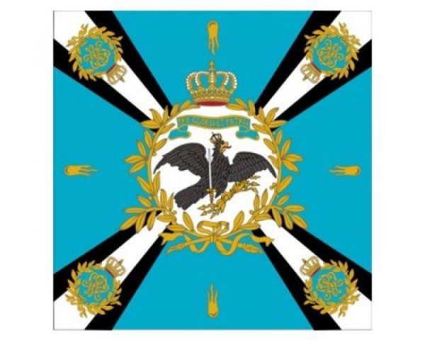 Standarte Infanterie/ des königlichen Regiments, mit Kreuz Blau