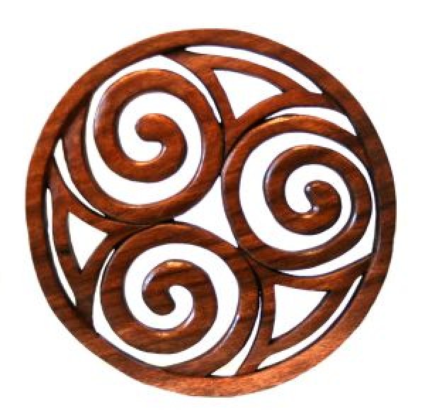 Wandbild Celtic Spirals klein aus Holz