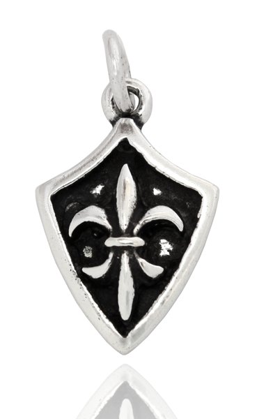 Mittelalteranhänger Fleur de Lys Silber