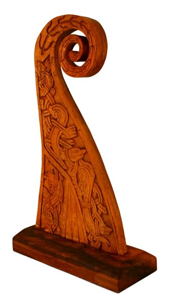 Wikingerboot Spirale - aus Holz